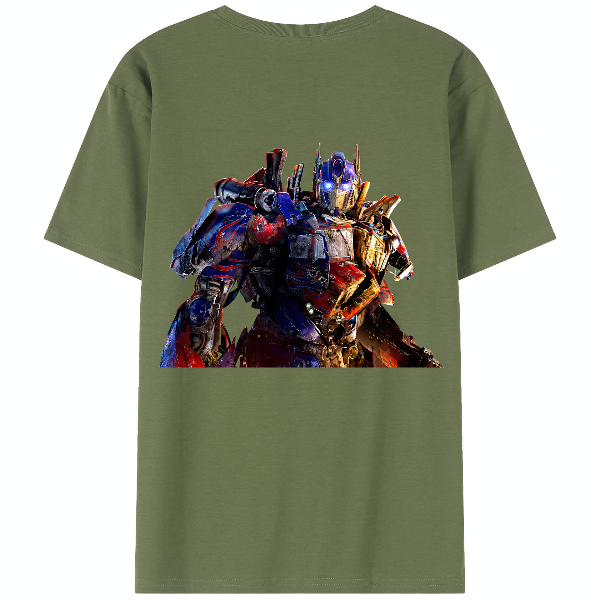 （画像用） Transformers トランスフォーマー 綿100％半袖Tシャツ（背面プリント）